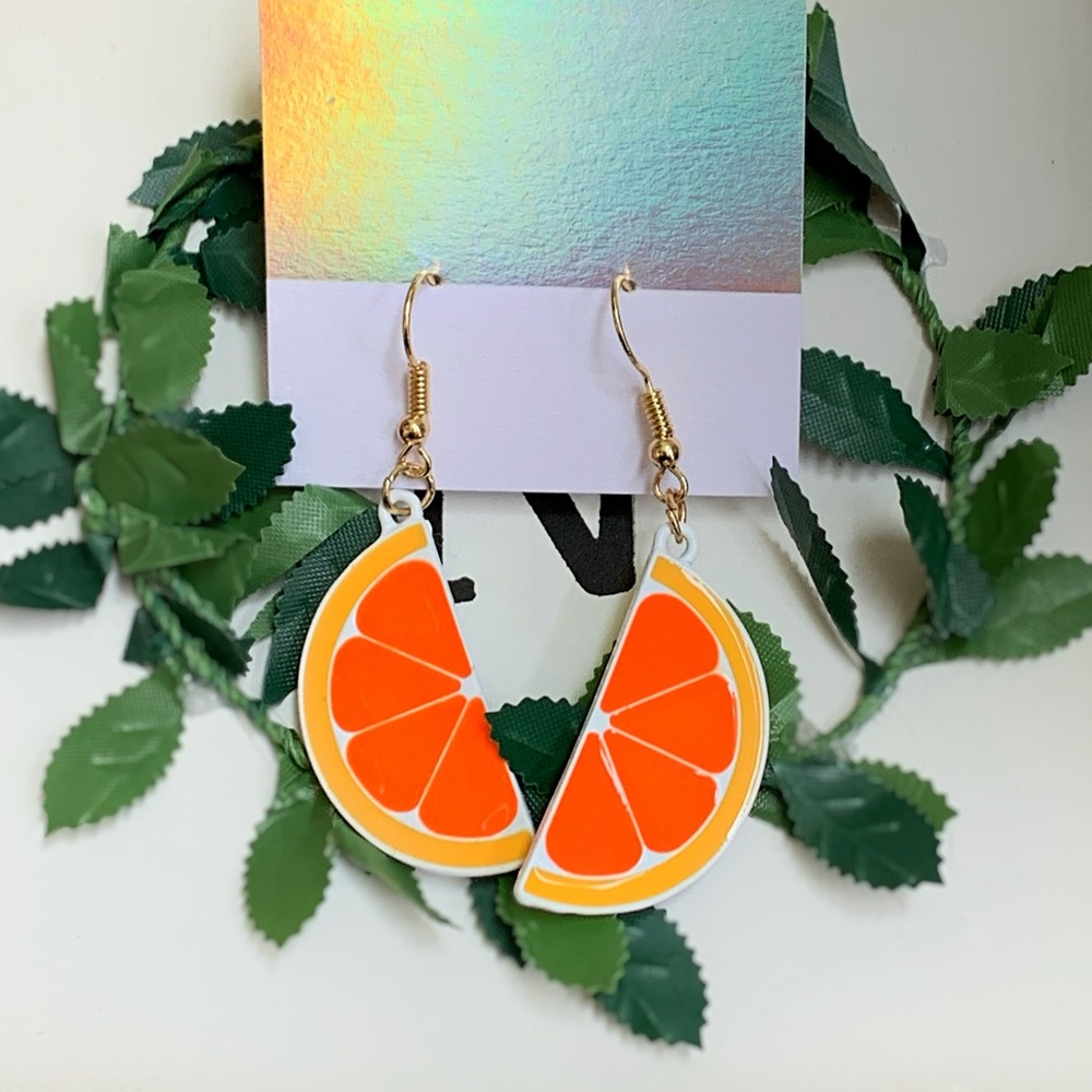 Orange Slice Earrings